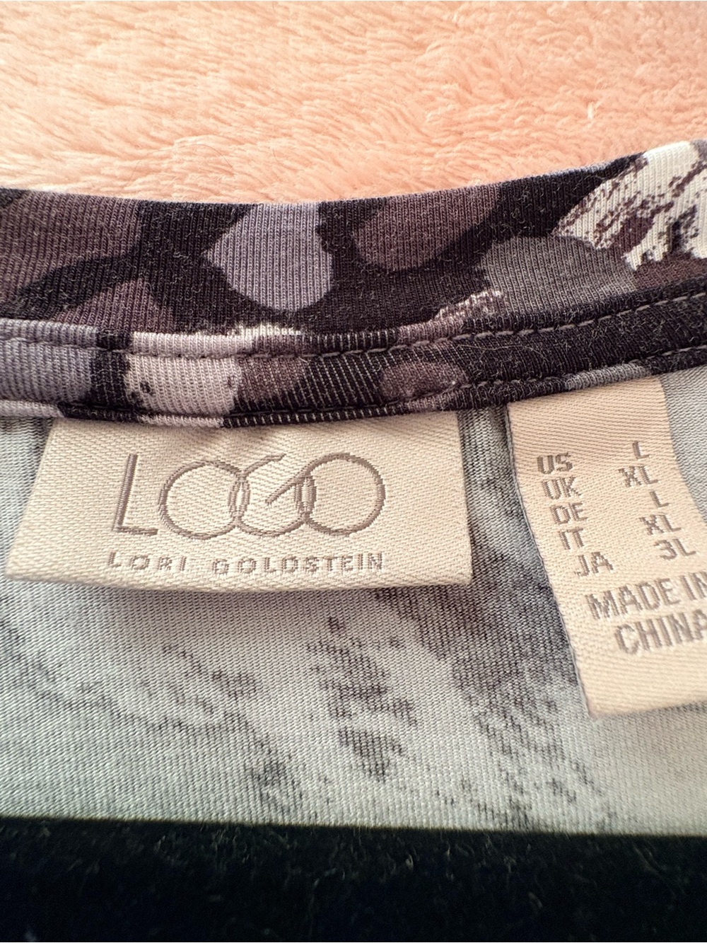🐆 LOGO by Lori Goldstein Abstract Animal Print Tunic Size Large 🐆 - Picture 5 of 5